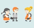 Back to school. Group happy students ready study. Royalty Free Stock Photo