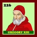 226th Rome Pope Gregory XIII Royalty Free Stock Photo