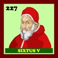 227th Rome Pope Sixtus V Royalty Free Stock Photo