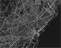 Black and white vector city map of Barcelona.