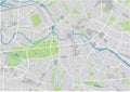 Vector city map of Berlin with well organized separated layers.