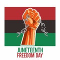 Juneteenth Day, Emancipation Day, 19 june, freedom day, african-American Independence Day Royalty Free Stock Photo