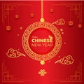 Chinese new year red background design china