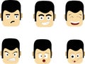 Set icon expression face illustration