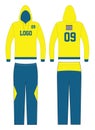 Track Suit Mock ups templates Custom Designs Illustrations yellow