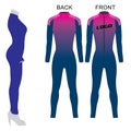 Custom Design Skin Suit template mock ups illustration