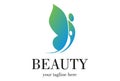 Beauty butterfly logo design is flying with its charming wings Royalty Free Stock Photo