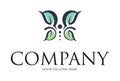 Beauty butterfly logo design is flying with its charming wings Royalty Free Stock Photo