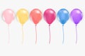 Realistic balloon design with various colors, balloon vector