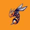 Sting Bee Mascot Logo Illustration