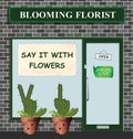 Say it with flowers florist Royalty Free Stock Photo