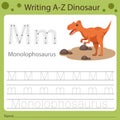 Illustrator of writing a-z dinosaur M