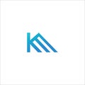 Initial letter km logo or mk logo vector design template Royalty Free Stock Photo