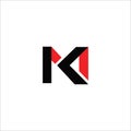 Initial letter km logo or mk logo vector design template Royalty Free Stock Photo