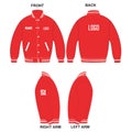 Custom Designs Jacket templates mock ups illustration red