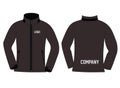 Custom Designs Softshell Jackets templates mock up illustrations Royalty Free Stock Photo