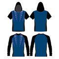 Short and Long Sleeve Hoodie template Custom Design illustrations mock up