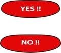 Yes or no ilustrasion premium vektor Royalty Free Stock Photo