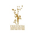 Freedom Women and Bird Logo exclusive Design