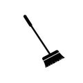 Broom vector icon isolated on white background