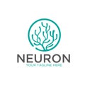 Neuron Nerve Cell or Coral Seaweed logo design inspiration Royalty Free Stock Photo