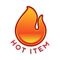 Hot item icon. hot sale. hot product. eclusive style icon vector illustration