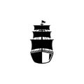 Sailing boat  Logo Template vector icon illustration design Royalty Free Stock Photo