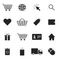 Online shopping buying web icons