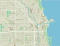 Vector city map of Chicago. Royalty Free Stock Photo