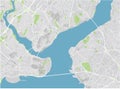 Vector city map of Istanbul. Royalty Free Stock Photo