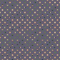 Little colourful four leaf water clovers on purple background. Playful happy pattern in yellow, orange and green.