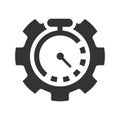 Time management productivity icon vector graphics