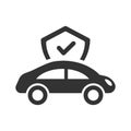 Auto loan security icon vector graphics