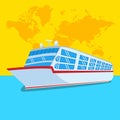 Cruise Ship vector illustration Royalty Free Stock Photo