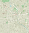 Vector city map of Los Angeles. Royalty Free Stock Photo