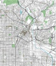 Colorful Los Angeles vector city map. Royalty Free Stock Photo