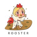 Rooster number 10 of 12 shio in Chinese Zodiac Sign