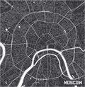 Minimalistic Moscow city map poster design. Royalty Free Stock Photo