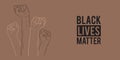 Black lives matters. Social poster, banner. Stop racism police violence. I can`t breathe. Flat vector illustration. banner, design