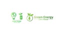 Creative Green energy eco nature power plug