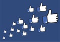 Thumbs up social media like icons