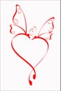 Vector illustration of romantic love icons
