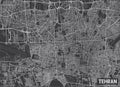 Minimalistic Tehran city map poster design. Royalty Free Stock Photo