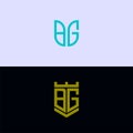 Set logo initial letters BG logo icon. -Vectors Royalty Free Stock Photo