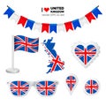 United Kingdom symbol set Royalty Free Stock Photo