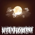 People partying by moonlight