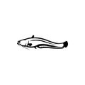 Catfish icon, fishing logo