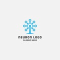 Neuron logo design template - vector