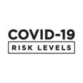 Coronavirus COVID-19, Pandemic Risk Level Logo Vector Illustration Background