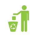 Throw away garbage icon vector Royalty Free Stock Photo